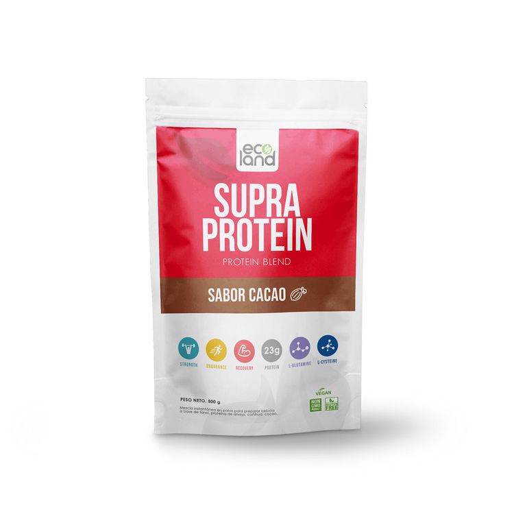Proteína Vegetal Ecoland Supra Protein Sabor Cacao 500g