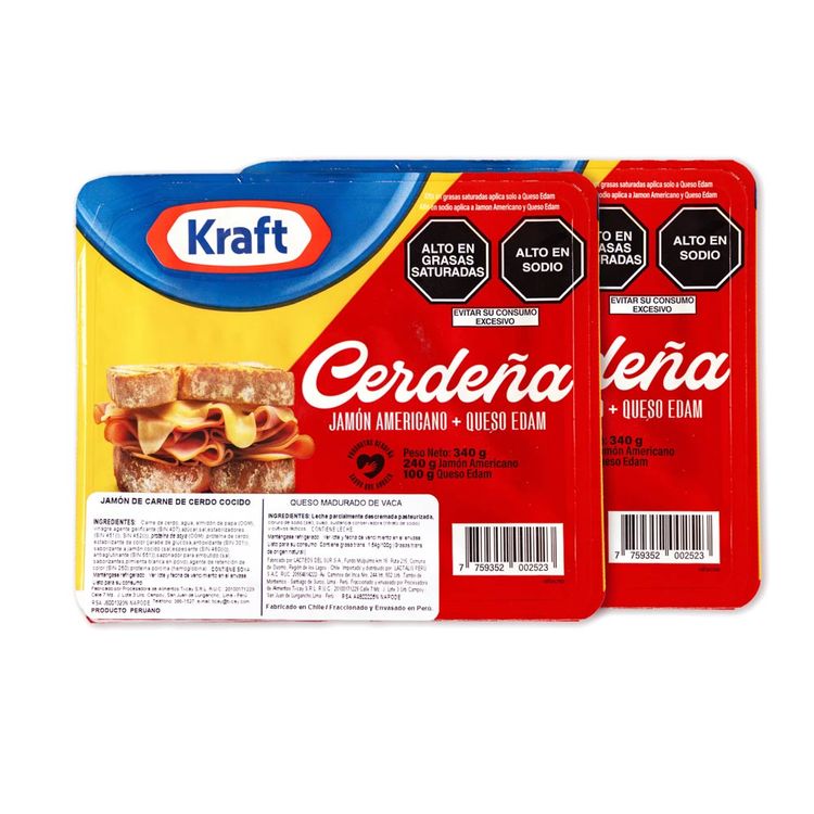 Pack Kraft: Jamón Americano 240g + Queso Edam 100g