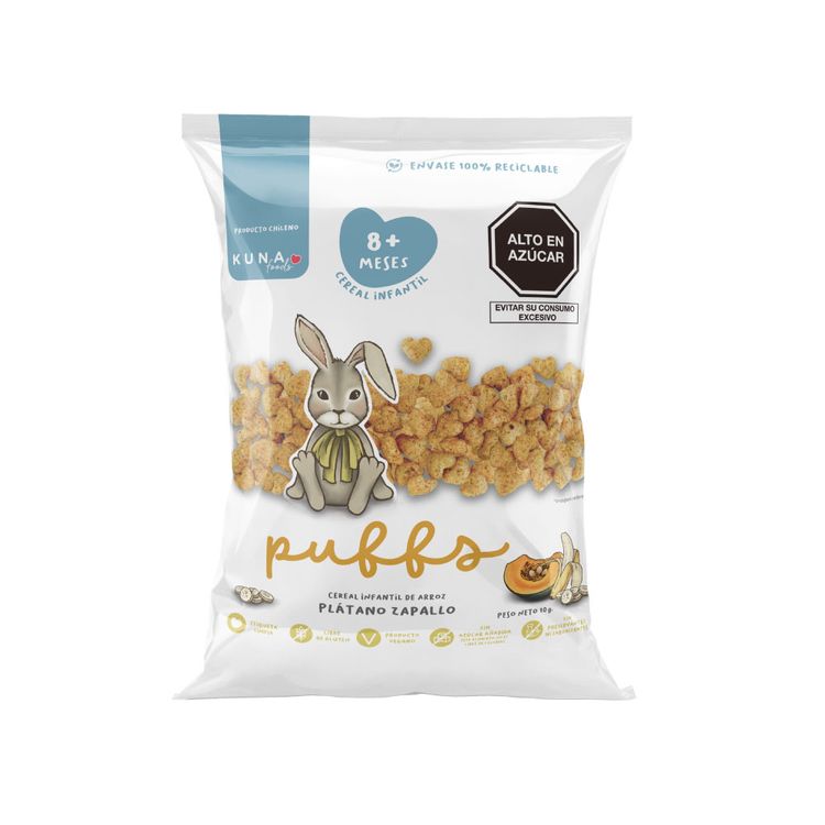 Cereal Infantil Kuna Puffs Plátano y Zapallo 10g