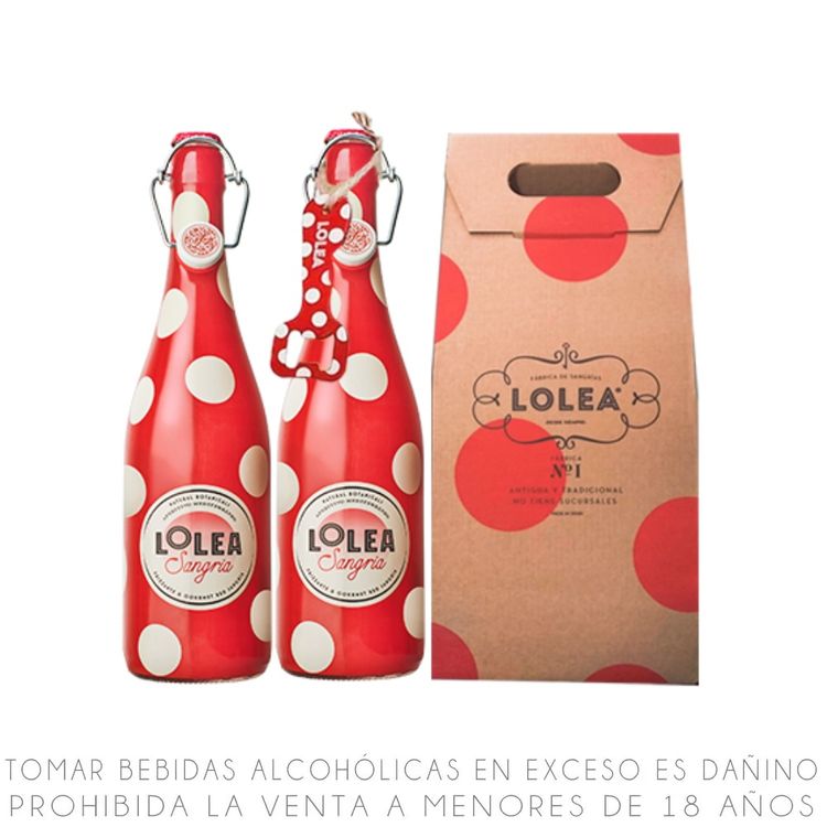 Twopack Sangría Frizzante Lolea Tinta N°1 Botella 750ml