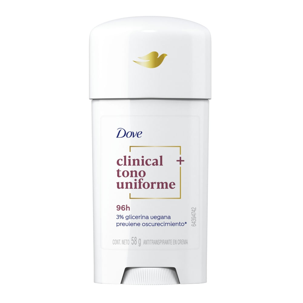 Antitranspirante en Crema Dove Clinical Tono Uniforme 58g