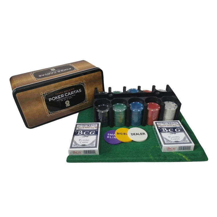 200 Fichas de Póker de 4 gramos con 2 Mazos de Cartas