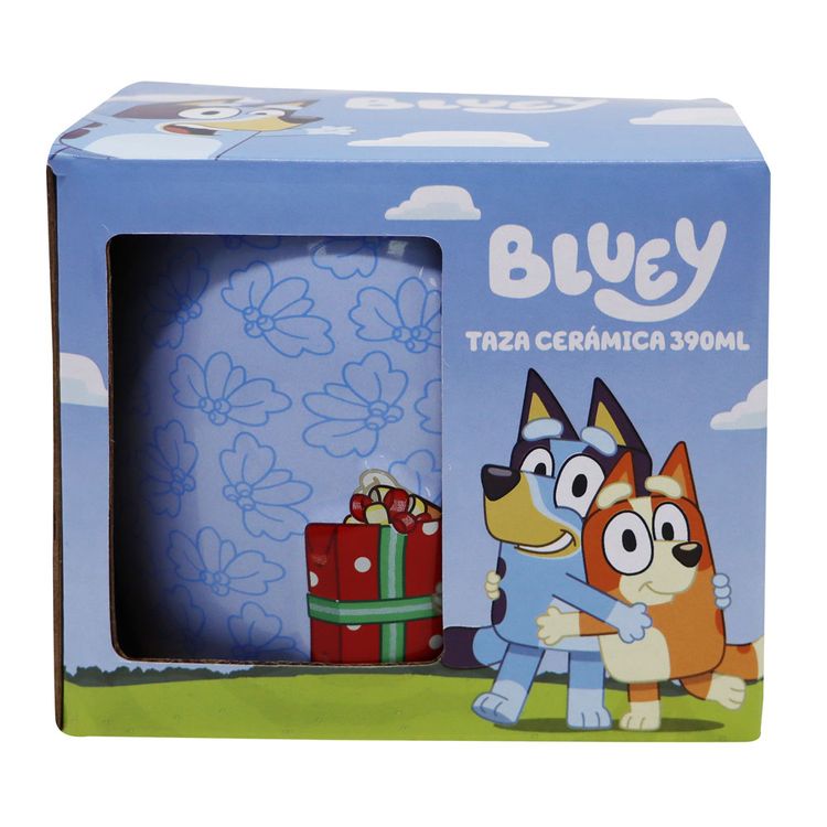 Mug Emboss 400ml Celeste Bluey Navidad 2025
