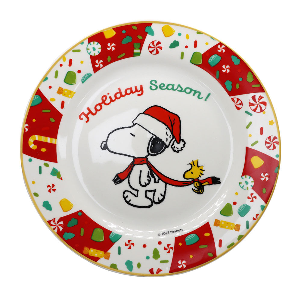 Plato Tendido Snoopy Navidad 2025