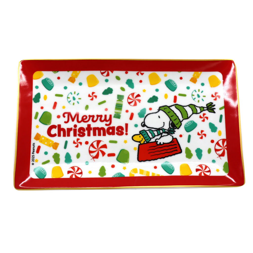 Plato Rectangular Snoopy Navidad 2025