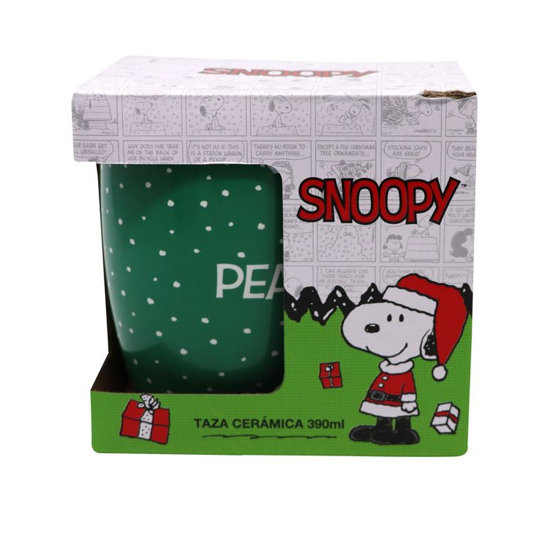 Mug 390ml Verde Snoopy Navidad 2025