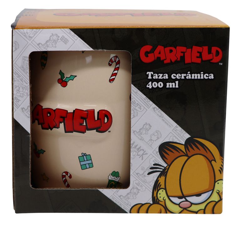 Mug Emboss 400ml Beige Garfield Navida25