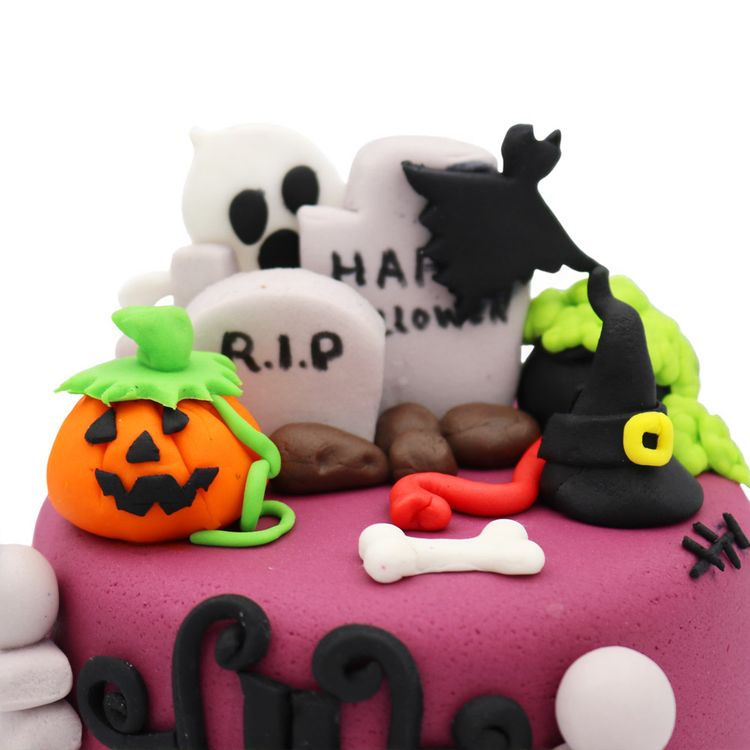 Torta 3D Halloween Cementerio 6 Porciones