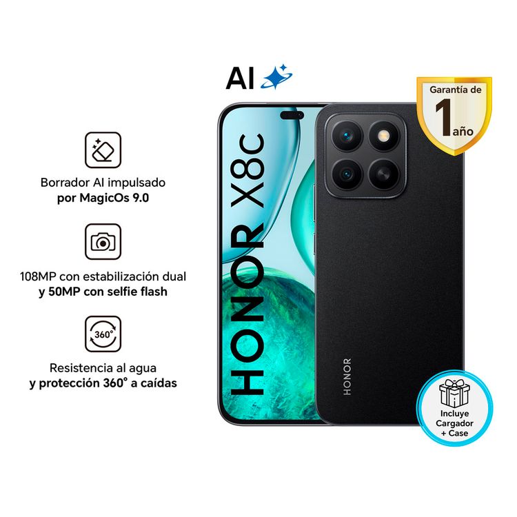 Smartphone Honor X8C 8Gb+256Gb Midnight Black