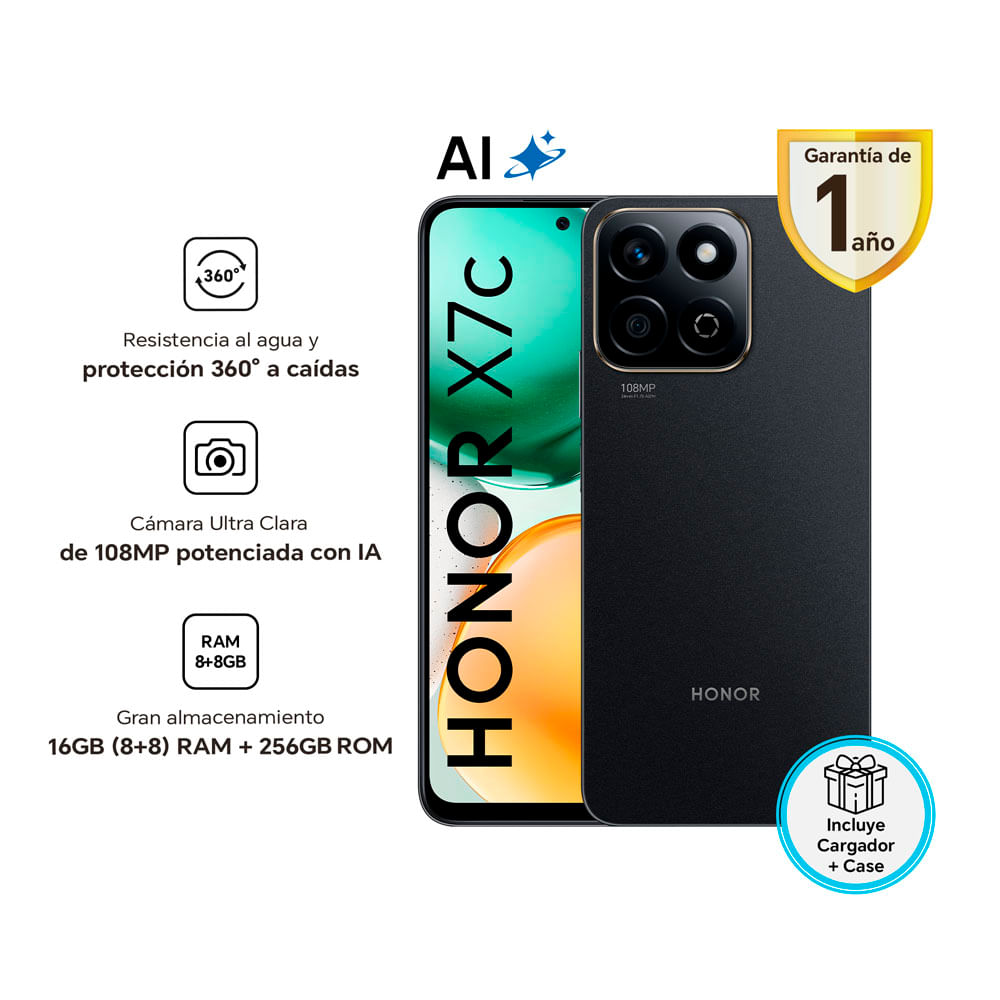 Smartphone Honor X7C 8Gb+256Gb Midnight Black