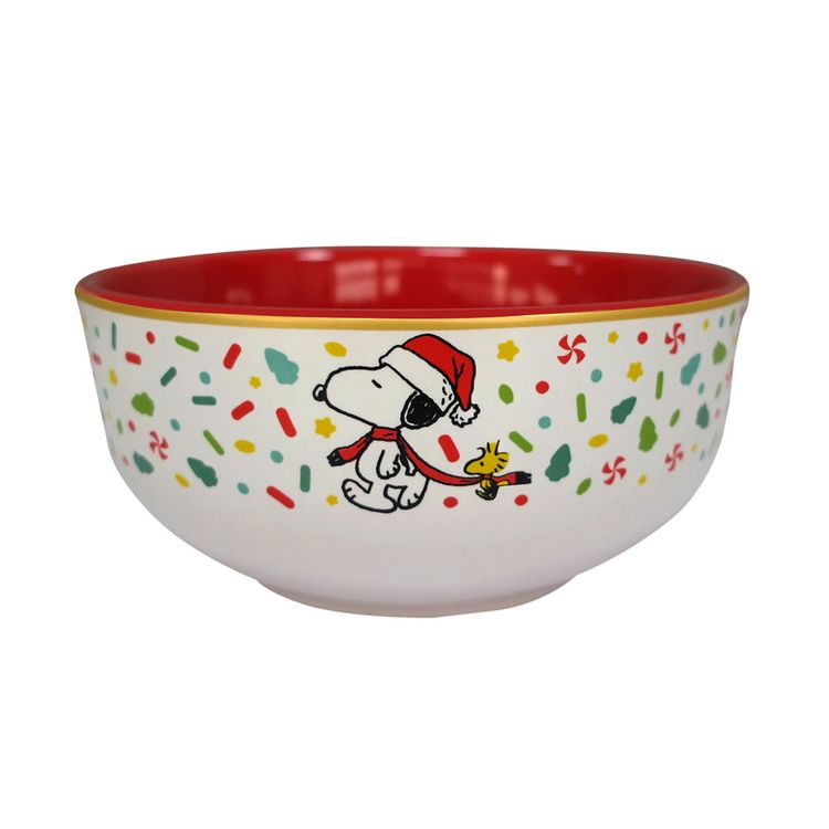 Bowl Blanco Snoopy Navidad25