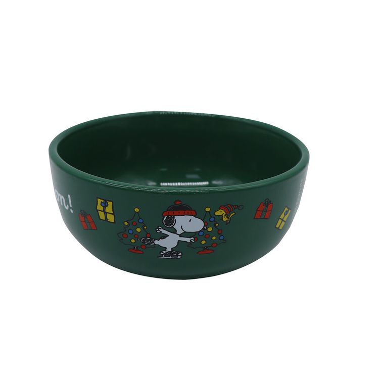 Bowl Verde Snoopy Navidad25