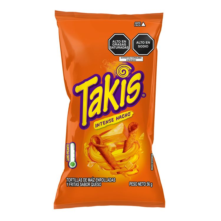 Tortillas Fritas Takis Intense Nacho 56g
