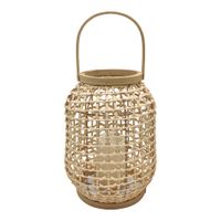 Cesta Rattan Luz Led 30cm