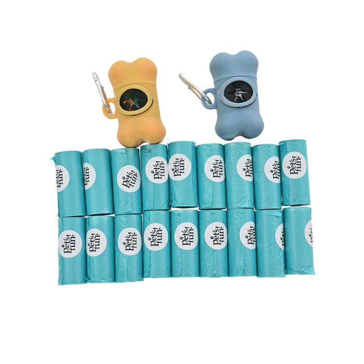 Pack 20 Bolsas Pet's Fun Sanitarias + 2 Dispensado