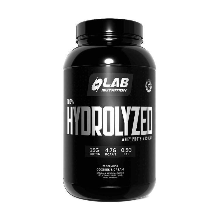 Proteína 100% Hidrolizada Lab Nutrition Cookies & Cream 907g Proteína 100% Hidrolizada Lab Nutrition Cookies & Cream 907g