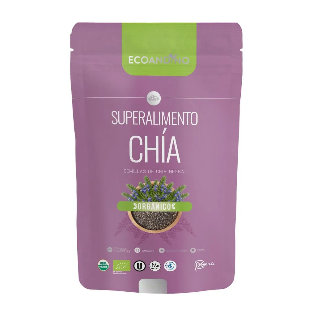 Chía Negra Orgánica Ecoandino 200g