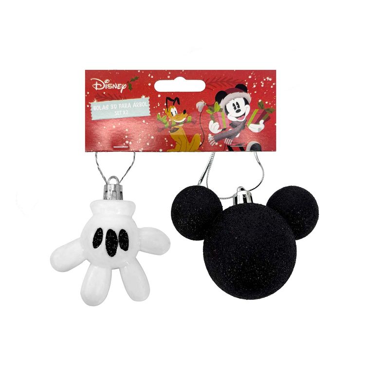 Set 2 Esferas Mickey Con Mano