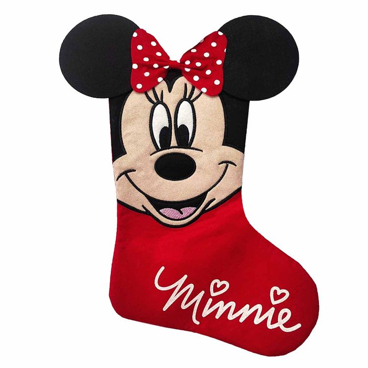 Bota Navideña Con Orejas Minnie