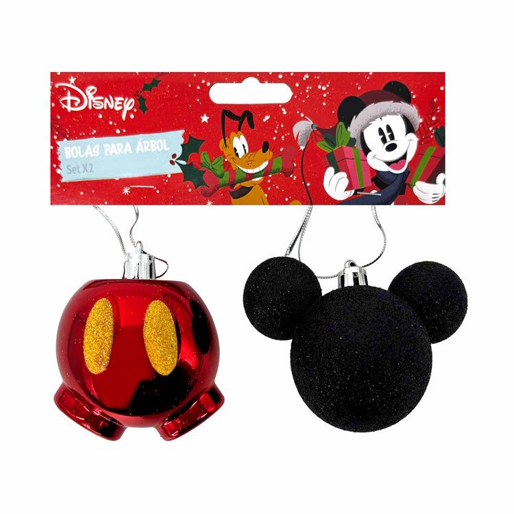 Set 2 Esferas Navideñas Mickey Con Pants
