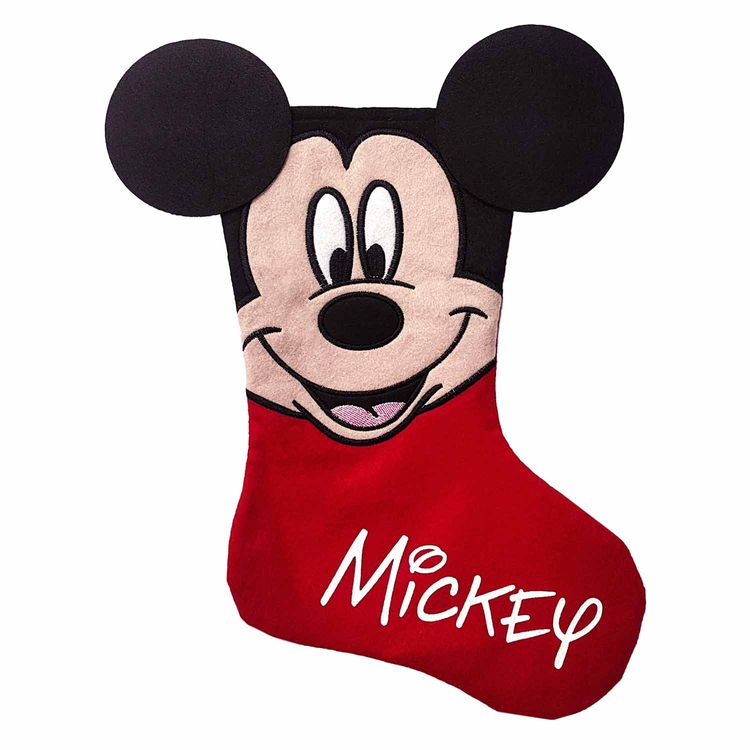 Bota Navideña Con Orejas Mickey