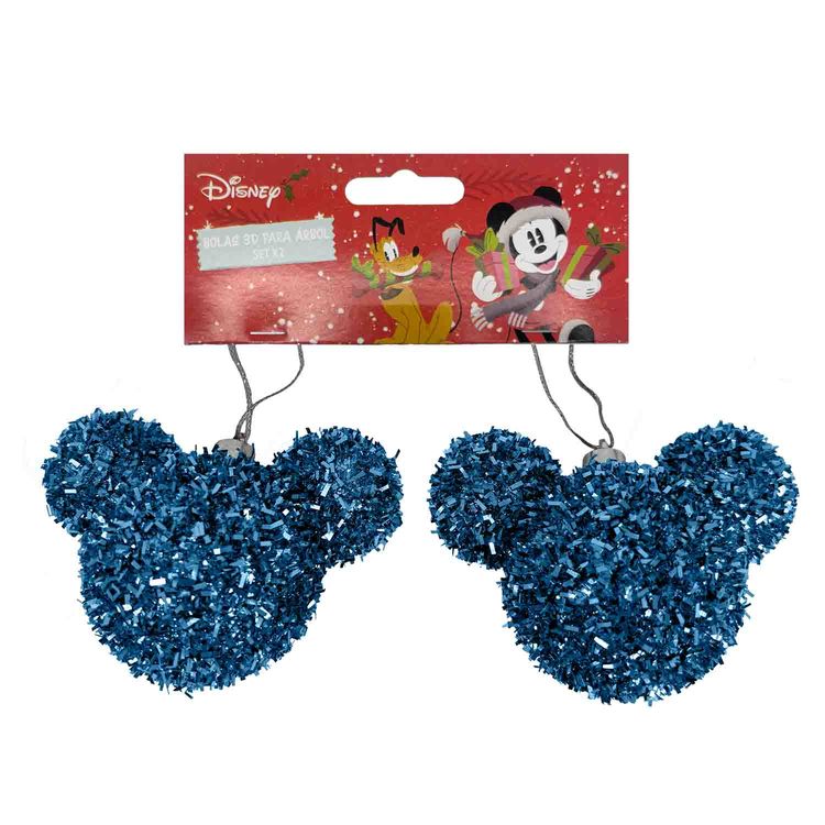 Set 2 Esferas Navideñas Celeste