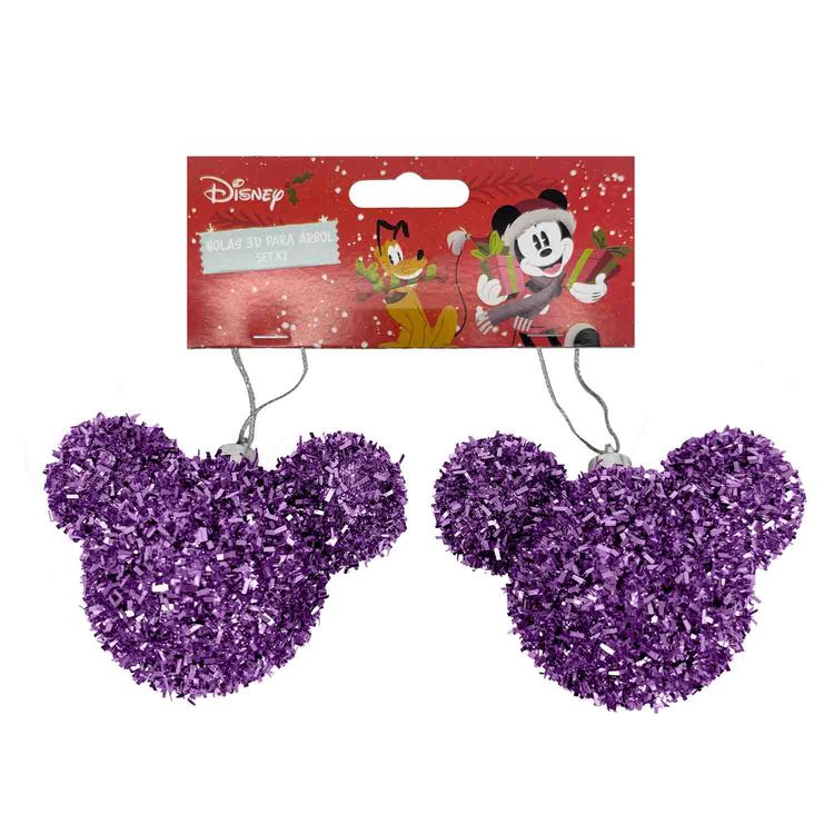 Set 2 Esferas Navideñas Morado