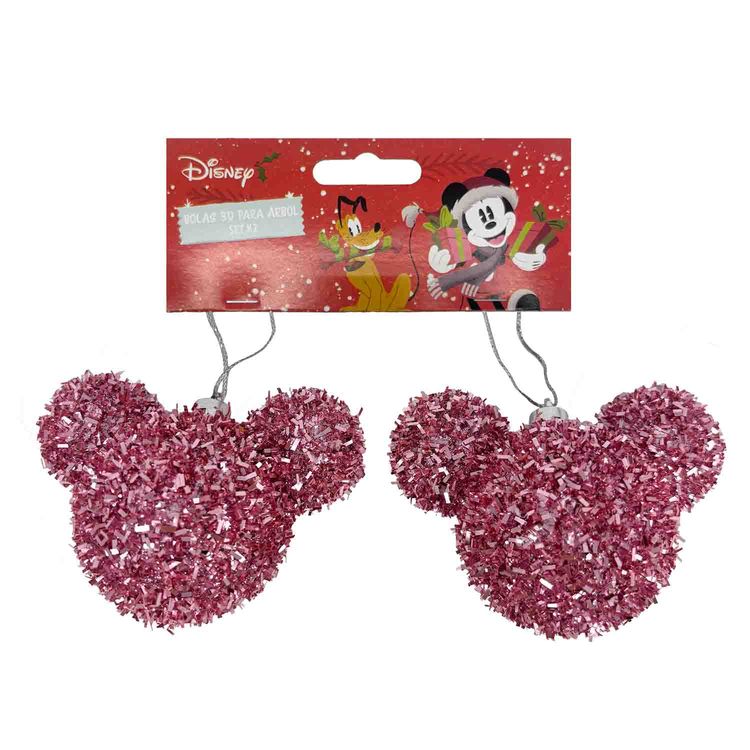 Set 2 Esferas Navideñas Rosado