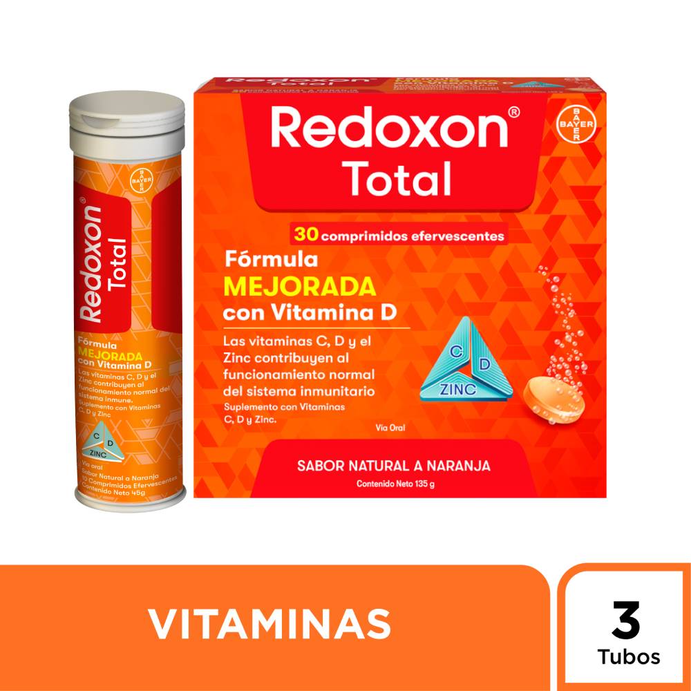 Comprimidos Efervescentes Redoxon Total 3 Tubos