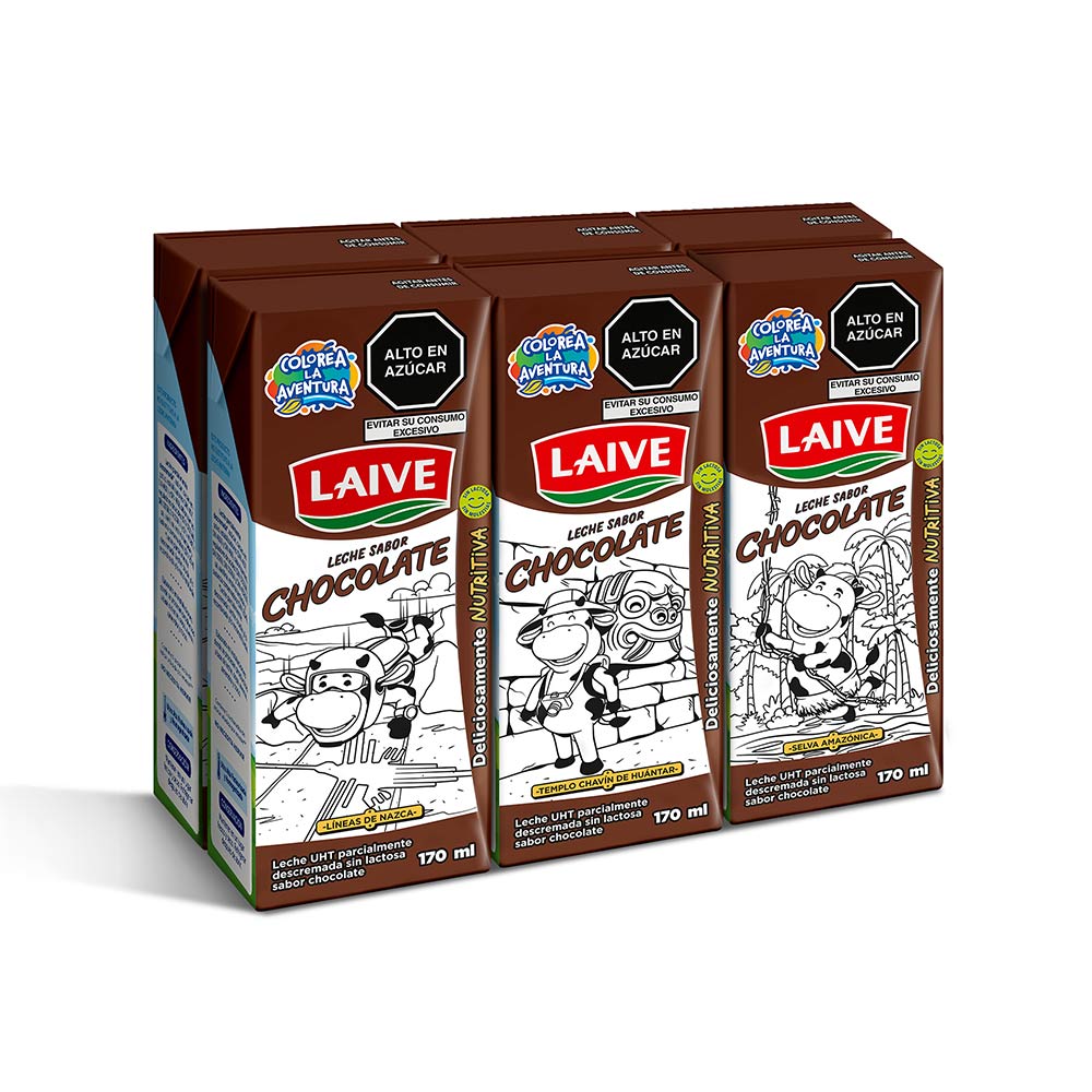 Sixpack Leche UHT Laive Sabor Chocolate 170ml