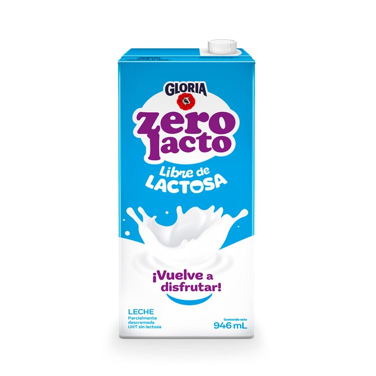 Leche UHT Sin Lactosa Gloria Zero Lacto Caja 946ml