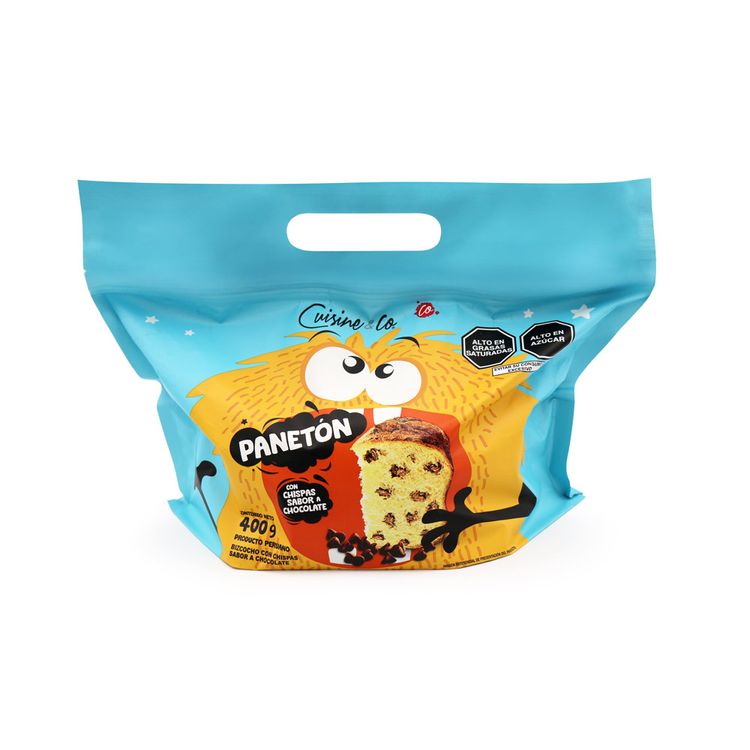 Panetón con Chispas Sabor Chocolate Cuisine & Co Doypack 400g