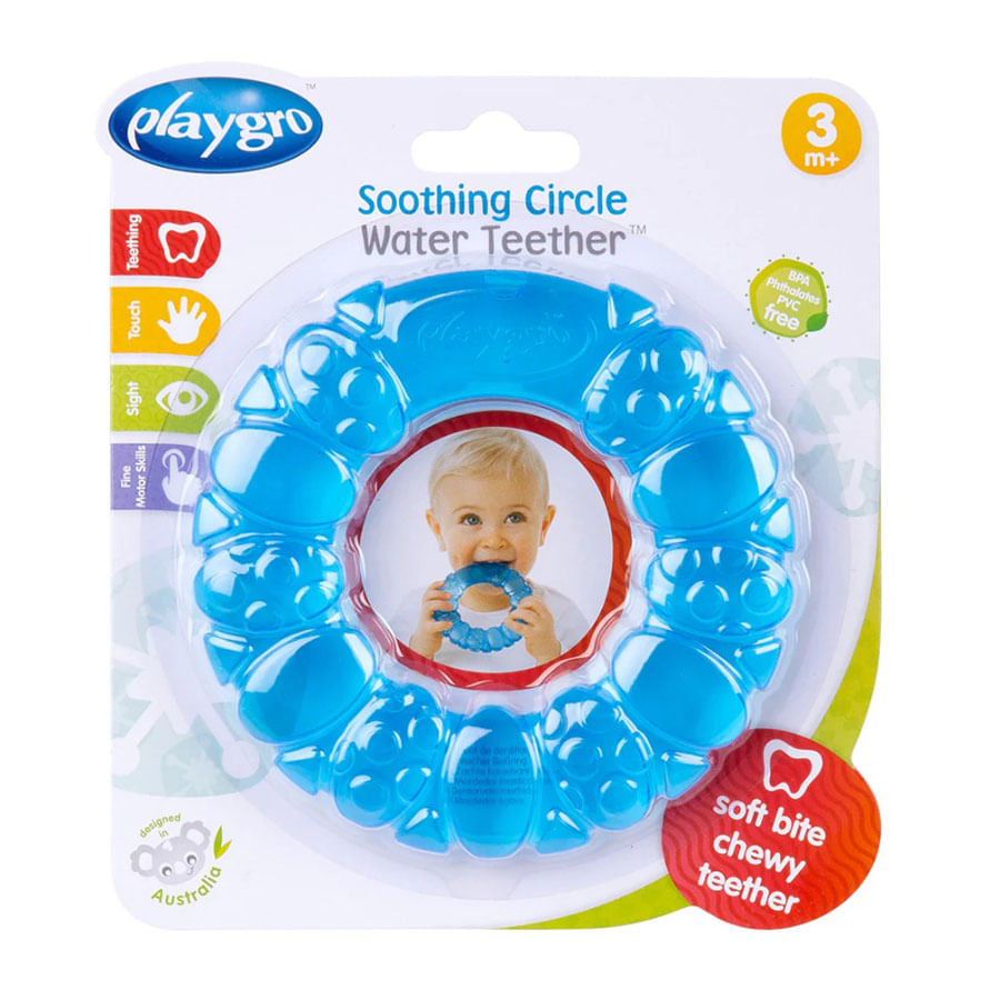 Mordedor Playgro Enfriable Circular Azul