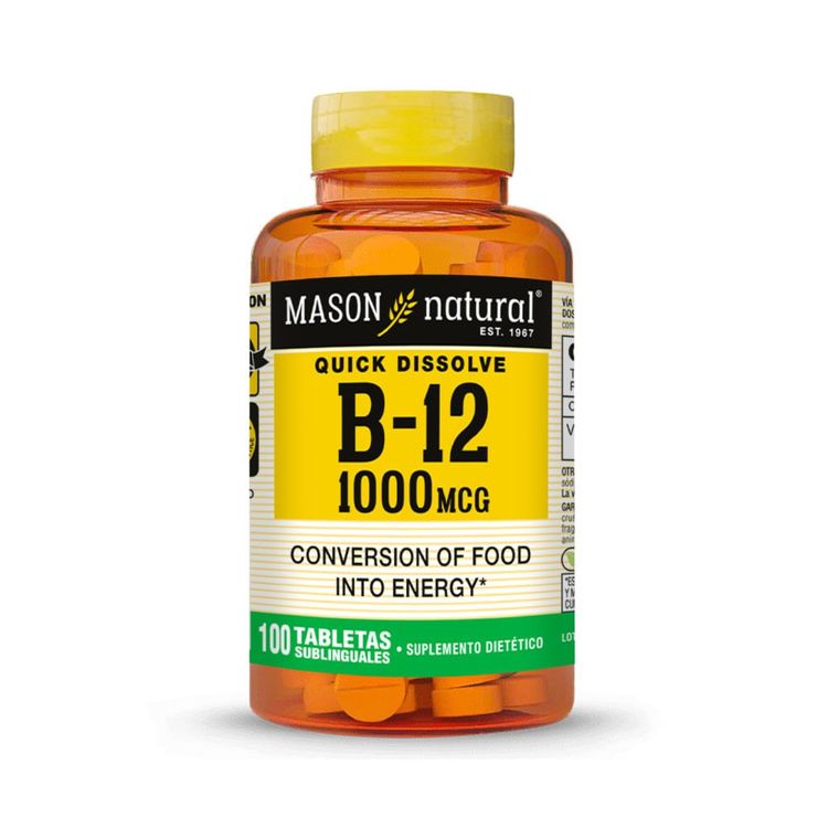B-12 1000Mcg Mason Natural 1000Tab Sublinguales B-12 1000Mcg Mason Natural 1000Tab Sublinguales
