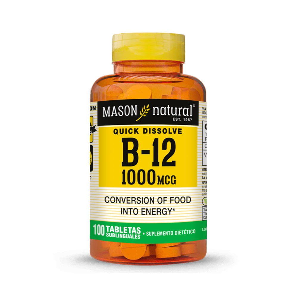 B-12 1000Mcg Mason Natural 1000Tab Sublinguales