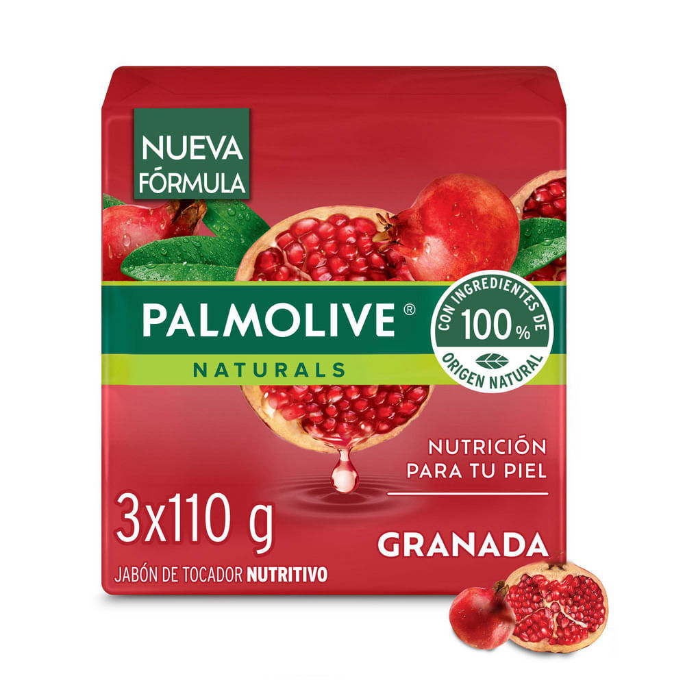 Tripack Jabón en Barra Palmolive Naturals Granada 110g