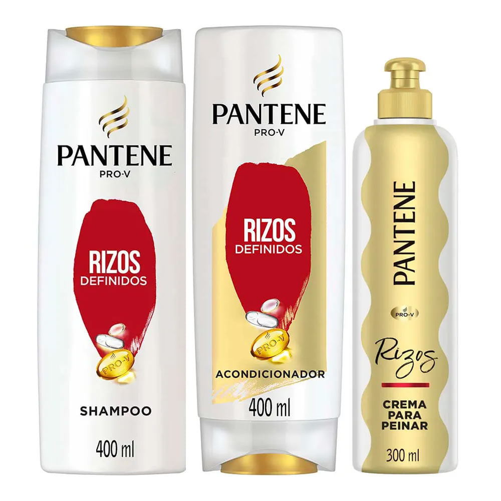 Pack Pantene Rizos Definidos: Shampoo + Acondicionador + Crema de Peinar