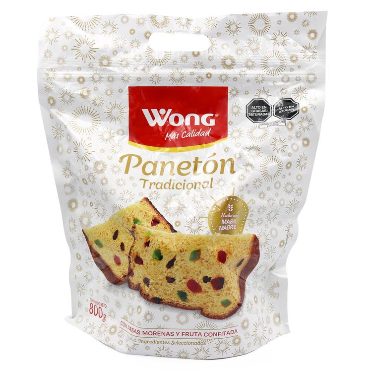 Panetón Tradicional Wong Doypack 800g