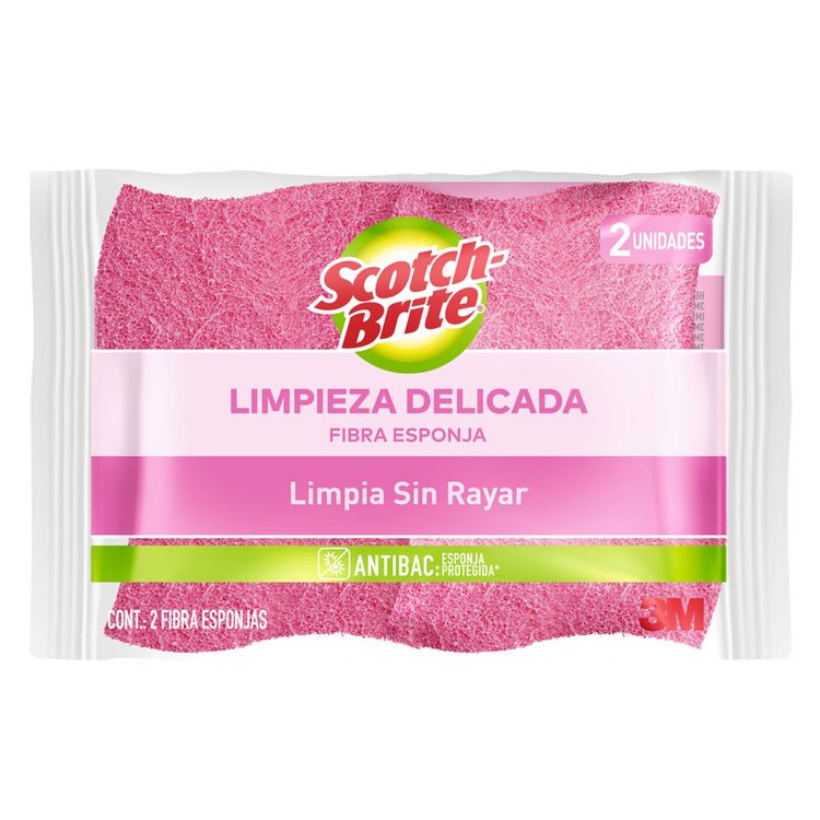 Fibra Esponja Scotch Brite Limpieza Delicada 2un