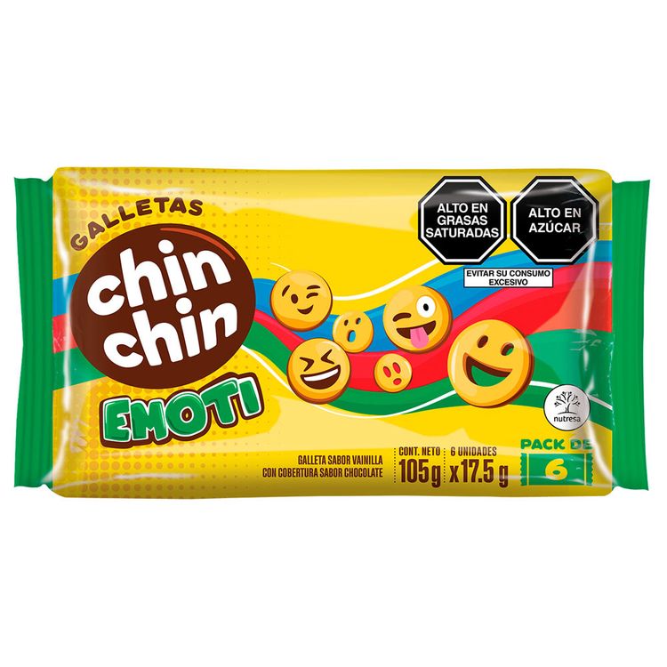 Sixpack Galletas Chin Chin Emoti 17.5g