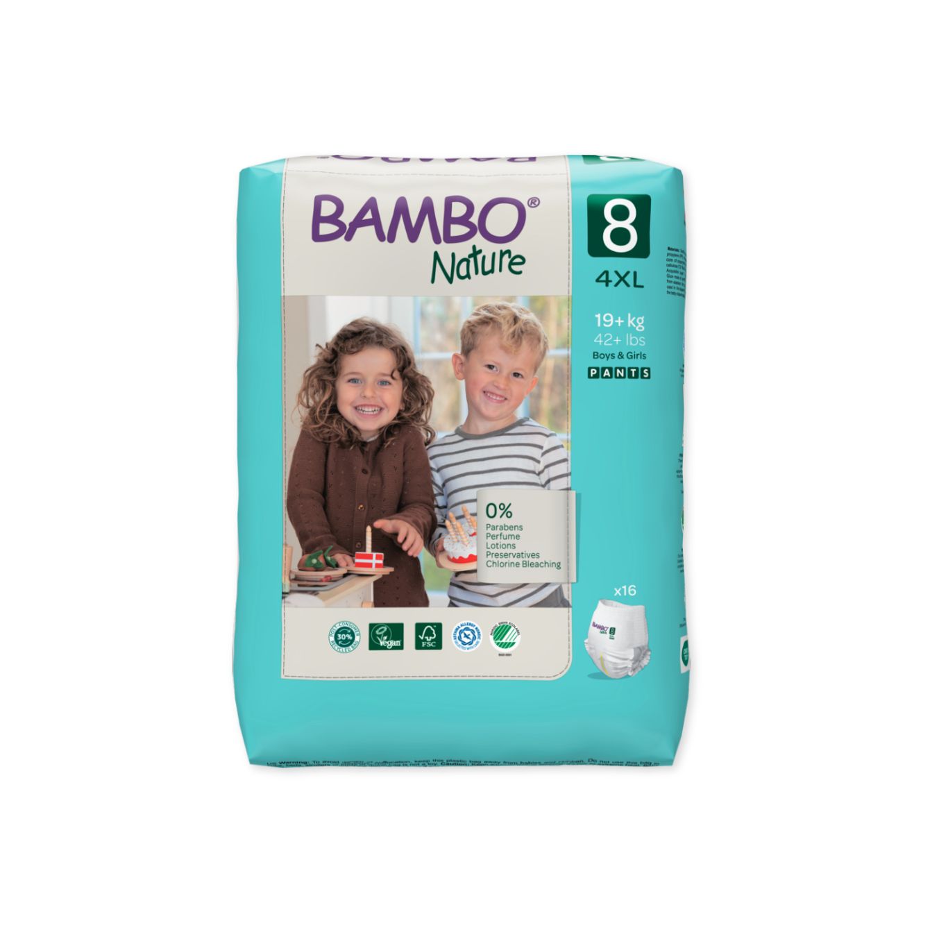 Pañales Bambo Nature Talla 4XL 16un