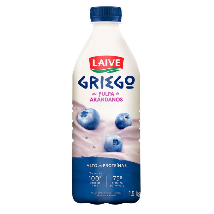 Yogurt Batido Laive Griego Arándanos Botella 1.5kg