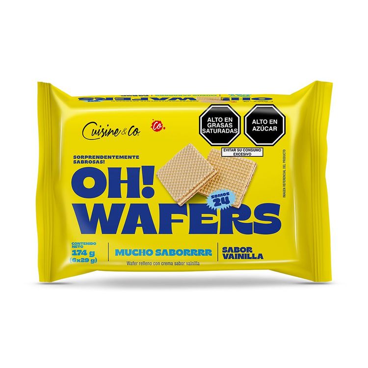 Sixpack Wafer Cuisine & Co Sabor Vainilla 29g