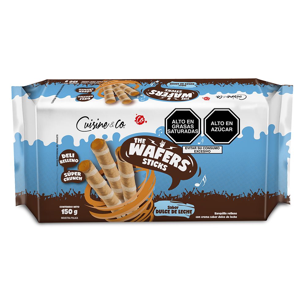 Wafer Stick Cuisine & Co Sabor Dulce de Leche 150g