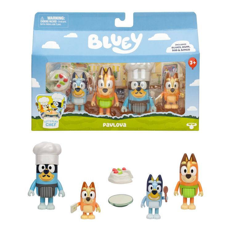 Pack x4 Figuras Bluey Pack x4 Figuras Bluey