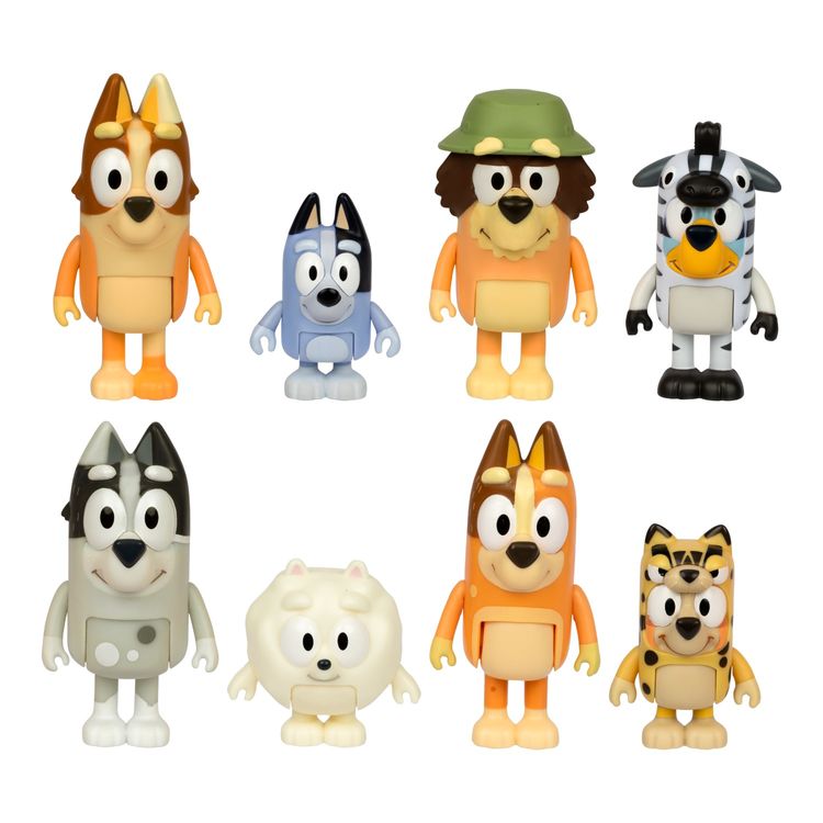 Pack x8 Figuras Bluey Disfrazadas Pack x8 Figuras Bluey Disfrazadas