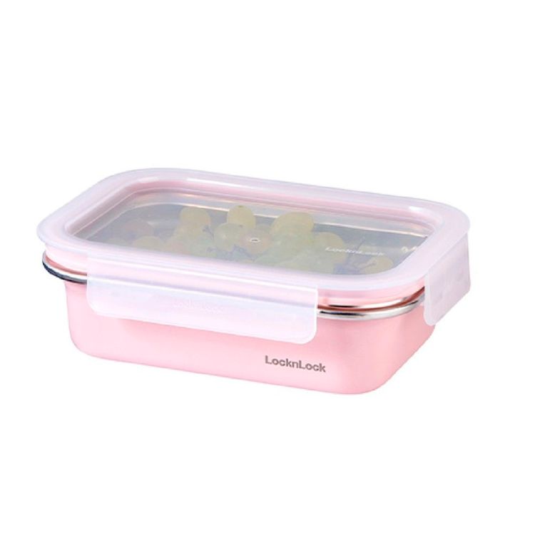 Envase de Acero Inoxidable Locknlock 600ml Rosado