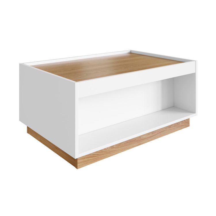 Mesa Centro Ailín 40.6x80x54cm Blanco/Natural