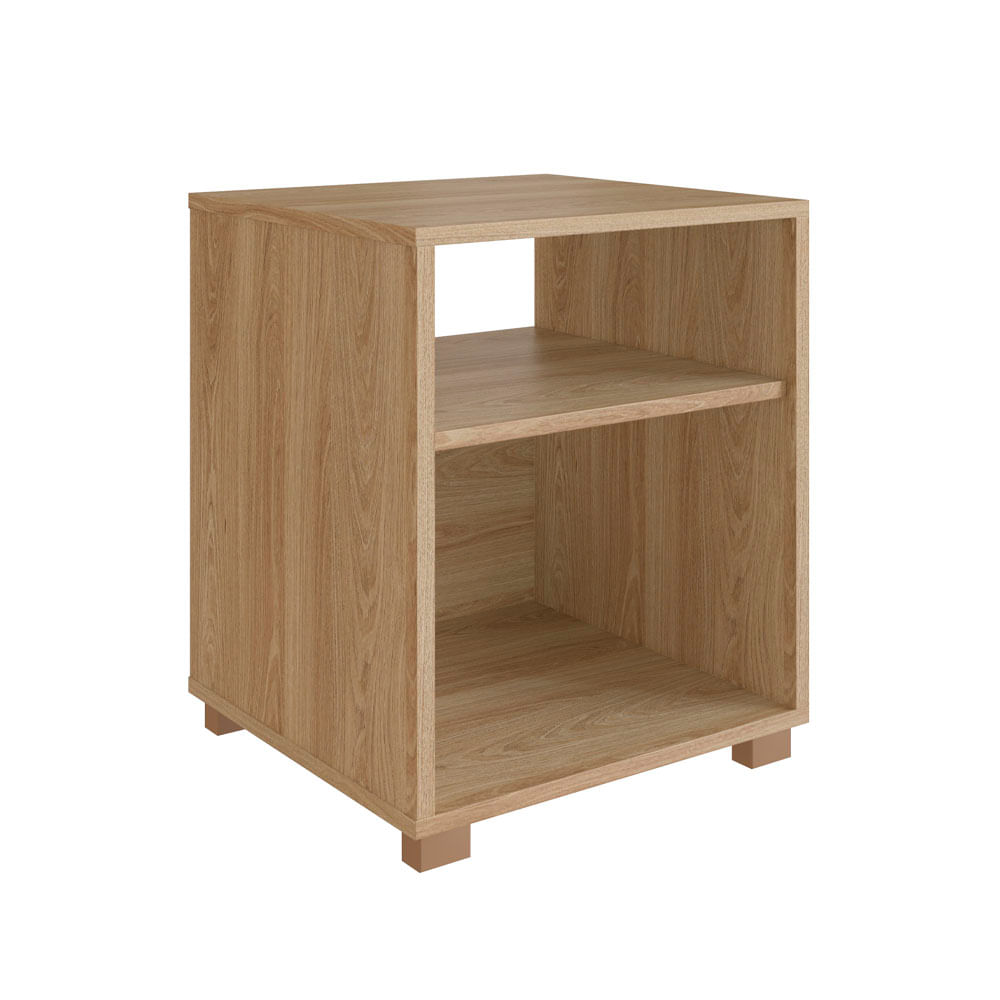 Velador 1 Cajón Prince 51.3x38.5x36.3cm Blanco Natural