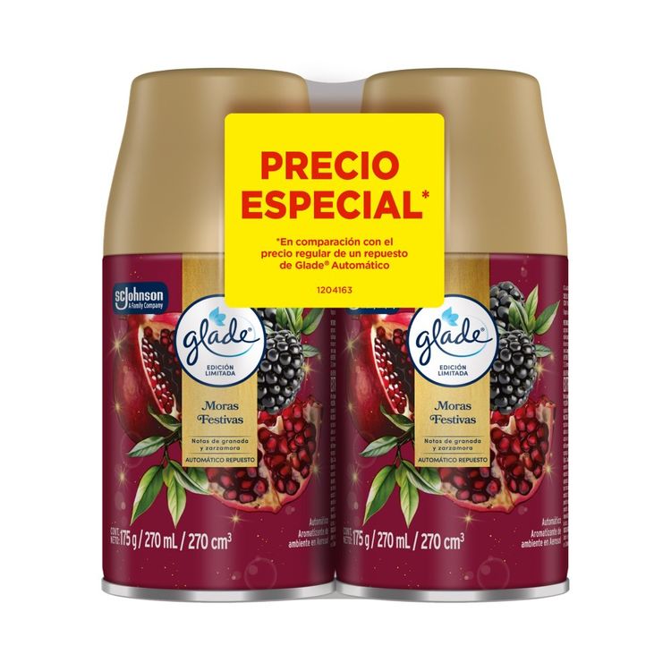 Twopack Ambientador Automático Glade Moras Festivas 175g